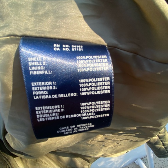 Tommy Hilfiger Army Green Slim Fit Quilted Jacket Size Small - Picture 8 of 8